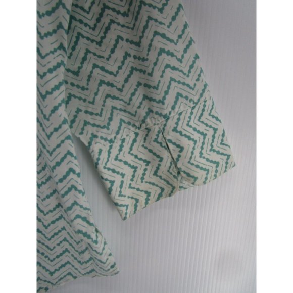 Chicos Shirt 1 White Button Down Career Preppy Slit Sleeves Woven * - Picture 8 of 11